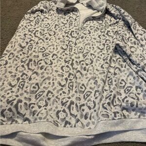 Aerie Gray Leopard Print Top